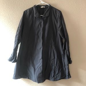 Eileen Fisher nylon blend lightweight jacket sm